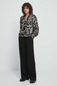 Штани Medicine жіночі колір чорний широке висока посадка (3545400)