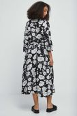 Сукня Medicine колір чорний midi розкльошена (3436027)