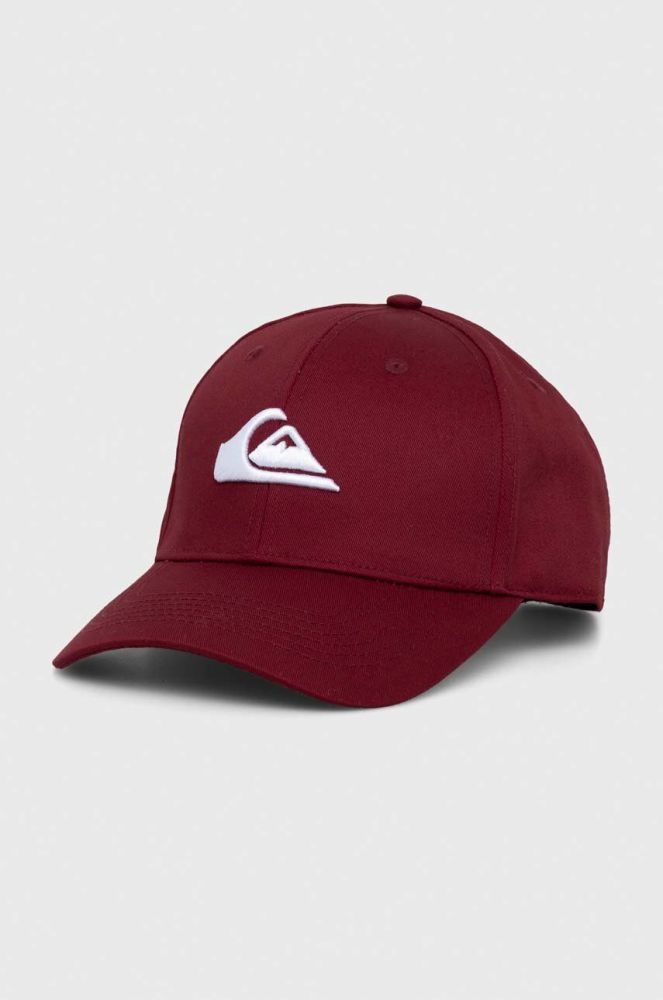 Кепка Quiksilver колір бордовий однотонна