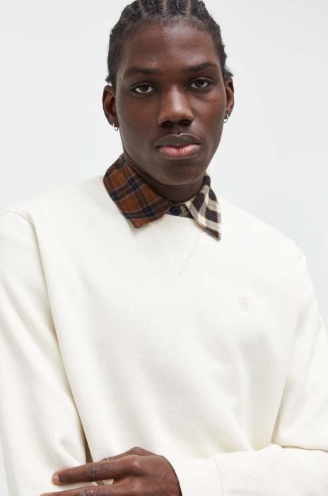 Кофта G-Star Raw чоловіча колір зелений однотонна (3626549)