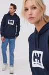 Бавовняна кофта Helly Hansen колір синій з принтом 53289-597