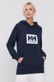 Бавовняна кофта Helly Hansen колір синій з принтом 53289-597