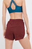 Шорти для бігу Under Armour жіночі колір бордовий однотонні середня посадка