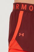 Шорти для тренувань Under Armour жіночі колір бордовий з принтом висока посадка 1351981-662