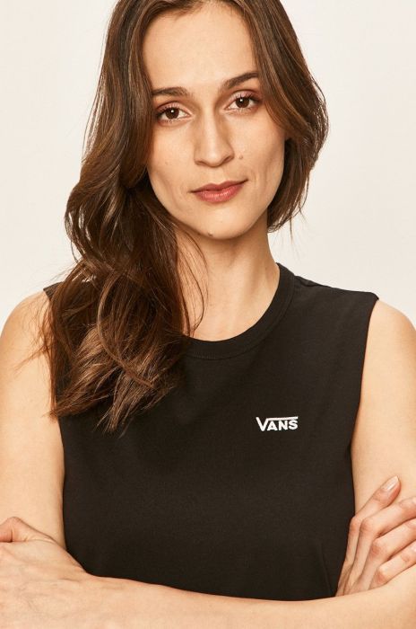 Vans - Топ VN0A4DNGBLK1-BLACK колір чорний