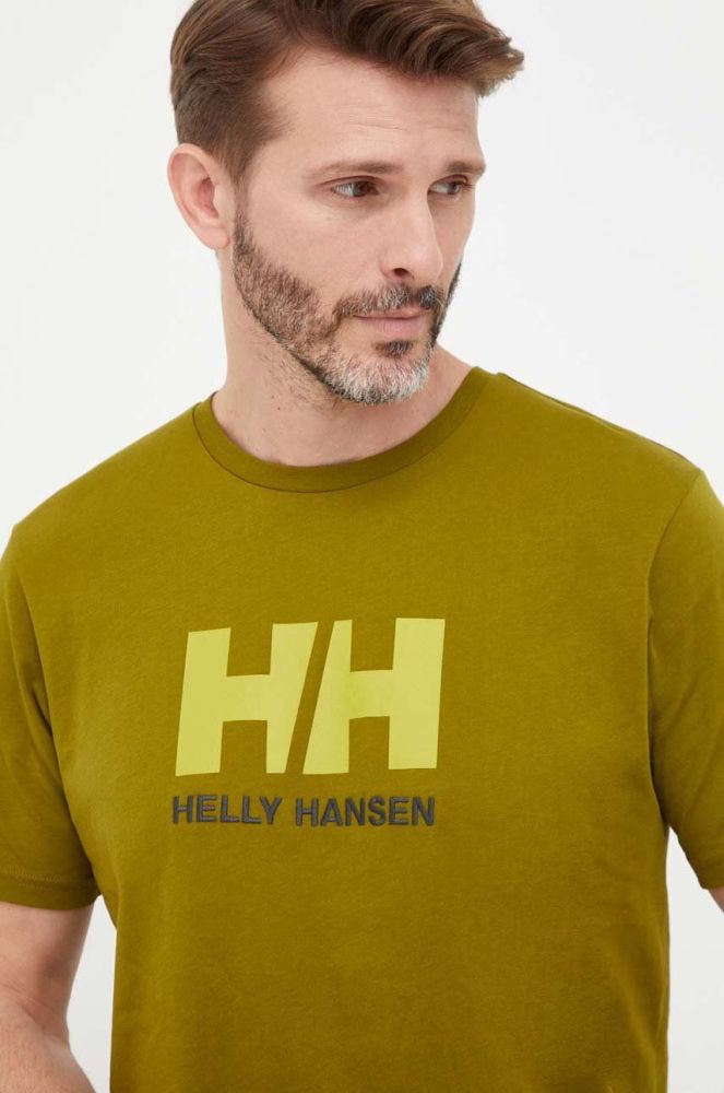 Футболка Helly Hansen чоловічий колір білий з аплікацією 33979-597 (3297375)
