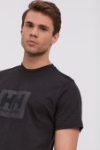 Бавовняна футболка Helly Hansen колір чорний з принтом 53285-096