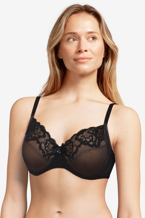 Бюстгальтер Chantelle колір чорний мереживо гладкий (1384999)