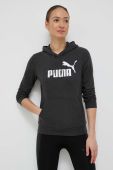 Кофта Puma жіноча колір сірий з капюшоном з принтом (3168207)