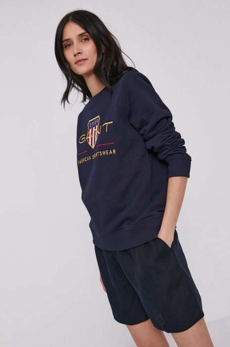 Кофта Gant жіноча колір синій з аплікацією (1451106)