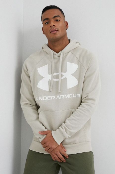 Кофта Under Armour чоловіча колір сірий з капюшоном з принтом 1357093-652 (3080407)