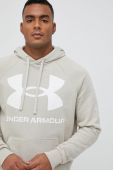 Кофта Under Armour чоловіча колір сірий з капюшоном з принтом 1357093-652 (3080407)