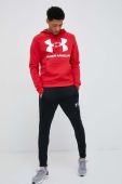 Кофта Under Armour чоловіча колір червоний з капюшоном з принтом 1357093-652