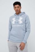 Кофта Under Armour чоловіча колір фіолетовий з капюшоном з принтом 1357093-652