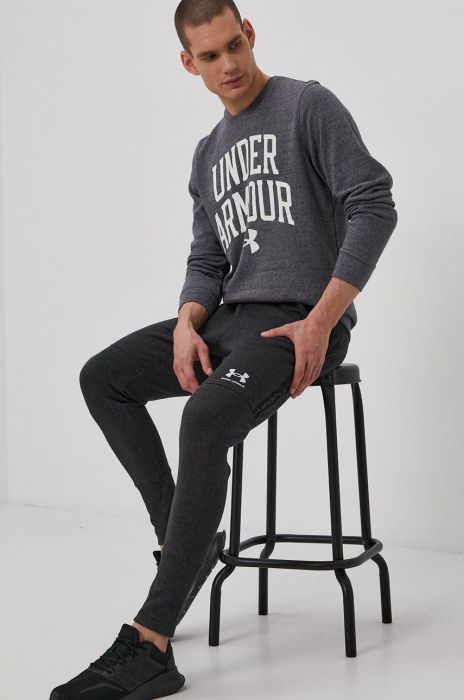 Кофта Under Armour 1361561 чоловіча колір сірий з принтом