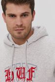Кофта HUF чоловіча колір сірий з аплікацією (1494151)