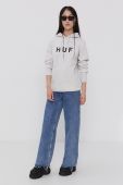 Кофта HUF колір сірий з принтом (1497639)