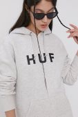 Кофта HUF колір сірий з принтом (1497639)