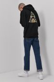 Кофта HUF колір чорний з принтом (1484394)
