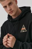Кофта HUF колір чорний з принтом (1484394)