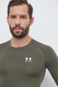 Лонгслів для тренувань Under Armour колір зелений однотонний