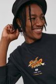 Лонгслів HUF чоловічий колір чорний з принтом