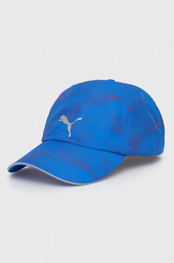Кепка Puma з принтом колір блакитний