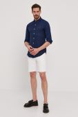 Сорочка Polo Ralph Lauren чоловіча колір синій slim комір button-down (1356499)