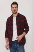 Сорочка Dickies чоловіча колір бордовий regular класичний комір DK0A4XDZMR0-MAROON