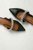 Kurt Geiger London  Шкіряні шльопанці Princely 1808900109 колір чорний