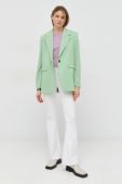 Піджак Samsoe Samsoe колір зелений однобортний однотонна (2704873)