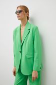 Піджак Samsoe Samsoe колір зелений однобортний однотонний