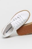 Еспадрилі Superga колір білий на платформі