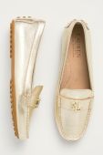 Lauren Ralph Lauren Шкіряні мокасини Barnsbury 8,02809E+11 колір золотий