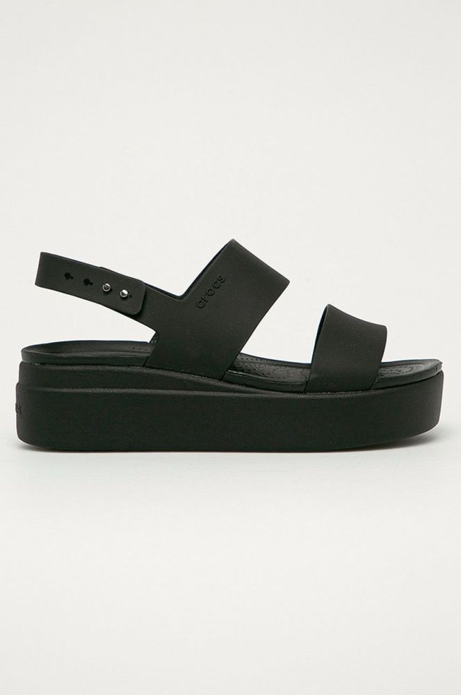 Сандалі Crocs жіночі колір чорний KLYN.LOW.WEDGE.W.206453-BLACK/BLAC