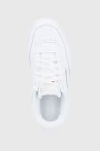Шкіряні черевики Reebok Classic Club C Double FV5658 колір білий на плоскому ходу FV5658.100001198-WHT/WHT