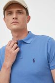 Бавовняне поло Polo Ralph Lauren однотонний колір блакитний (3260244)