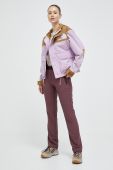 Штани CMP жіночі колір фіолетовий пряме висока посадка