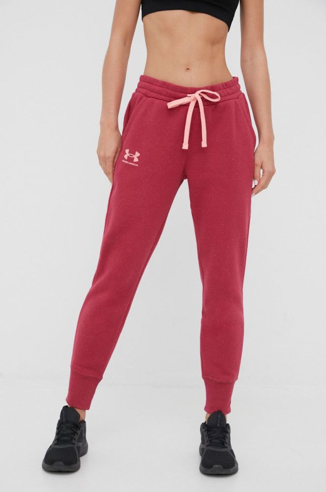 Штани Under Armour 1356416 жіночі колір бордовий меланж 1356416-035