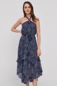 Сукня Pepe Jeans колір синій midi розкльошена