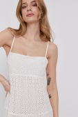 Сукня Bardot колір білий midi розкльошена (1441473)