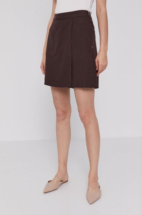 Шорти Pennyblack жіночі колір коричневий однотонні висока посадка