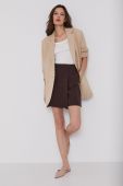 Шорти Pennyblack жіночі колір коричневий однотонні висока посадка