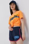 Шорти Superdry жіночі колір синій гладкі