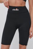 Шорти Ellesse жіночі колір чорний гладкі висока посадка