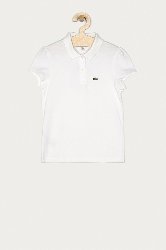 Lacoste Дитяча бавовняна футболка колір білий (2319919)