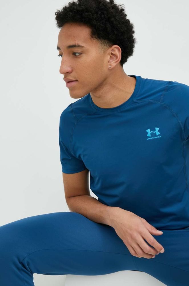 Тренувальна футболка Under Armour колір синій однотонний 1361683-001