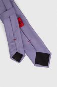 Шовковий галстук HUGO колір фіолетовий (3183337)