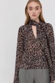 Блузка Patrizia Pepe жіноча колір чорний візерунок (1947787)