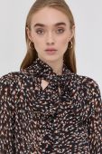 Блузка Patrizia Pepe жіноча колір чорний візерунок (1947787)